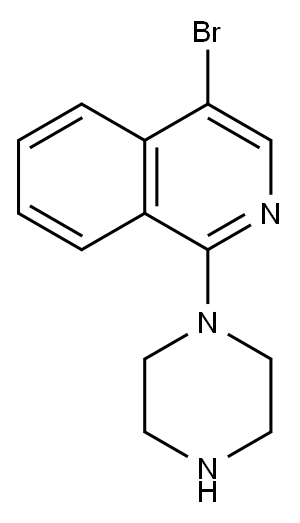 4-BROMO-1-(PIPERAZIN-1-YL)ISOQUINOLINE Structure