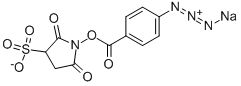 4-AZIDOBENZOICACIDN-HYDROXY-SULFOSUCCINIMIDE에스테르나트륨염 구조식 이미지