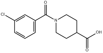 1-(3-chlorobenzoyl)piperidine-4-carboxylic acid Structure