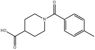 1-(4-METHYL-BENZOYL)-PIPERIDINE-4-CARBOXYLIC ACID Structure