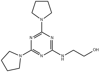 2-((4,6-Di-1-pyrrolidinyl-1,3,5-triazin-2-yl)amino)ethanol Structure