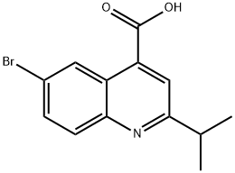 6-BROMO-2-ISOPROPYL-QUINOLINE-4-CARBOXYLIC ACID Structure