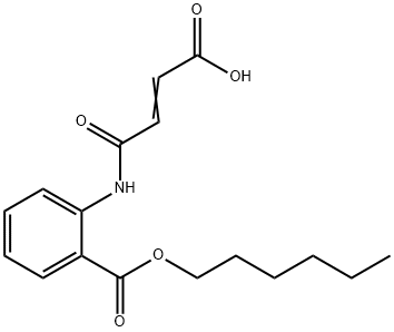 (2Z)-4-({2-[(hexyloxy)carbonyl]phenyl}amino)-4-oxobut-2-enoic acid Structure