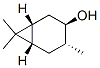 [1R-(1alpha,3alpha,4beta,6alpha)]-4,7,7-trimethylbicyclo[4.1.0]heptan-3-ol 구조식 이미지