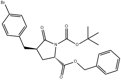 (4R)-BOC-4-(4-브롬벤질)-PYR-OBZL 구조식 이미지