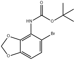 TERT-BUTYL (5-BROMO-1,3-BENZODIOXOL-4-YL)CARBAMATE 구조식 이미지