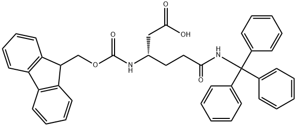 (s)-3-(fmoc-amino)-n-trityl-adipic acid 6-amide Structure
