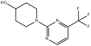 1-(4-TRIFLUOROMETHYL-PYRIMIDIN-2-YL)-PIPERIDIN-4-OL 구조식 이미지