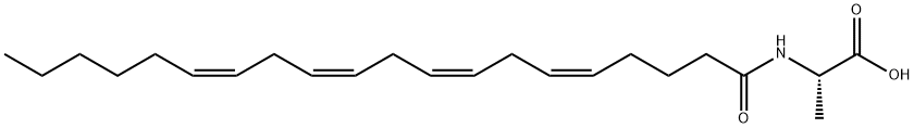 N-(1-OXO-5Z,8Z,11Z,14Z-EICOSATETRAENYL)-L-ALANINE 구조식 이미지