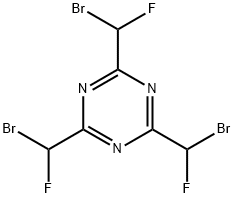 2,4,6-Tris[bromo(fluoro)methyl]-1,3,5-triazine 95% Structure