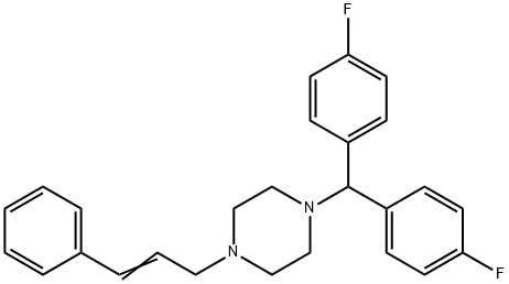 1-[bis(4-fluorophenyl)methyl]-4-cinnamylpiperazine 구조식 이미지