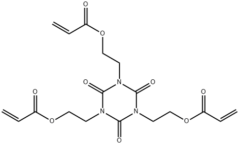 2-프로펜산, 1,1',1'-[(2,4,6-트라이옥소-1,3,5-트라이아진-1,3,5(2H,4H,6H)-트라일)트라이-2,1-에테인다이일] 에스터 구조식 이미지