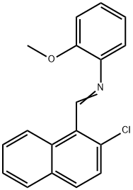 N-[(2-Chloro-1-naphthalenyl)methylene]-2-methoxybenzenamine 구조식 이미지