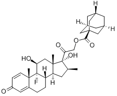 9-fluoro-11beta,17-dihydroxy-16beta-methylpregna-1,4-diene-3,20-dione 21-[tricyclo[3.3.1.13,7]dec-1-ylformate] Structure