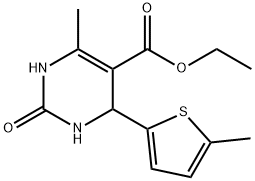 5-Pyrimidinecarboxylicacid,1,2,3,4-tetrahydro-6-methyl-4-(5-methyl-2-thienyl)-2-oxo-,ethylester(9CI) Structure