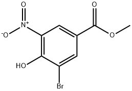 METHYL 3-BROMO-4-HYDROXY-5-NITROBENZENECARBOXYLATE Structure