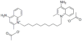 1,1'-(decane-1,10-diyl)bis[4-amino-2-methylquinolinium] diacetate Structure