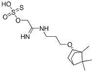 Thiosulfuric acid hydrogen S-[2-imino-2-[[3-[(1,7,7-trimethylbicyclo[2.2.1]heptan-2-yl)oxy]propyl]amino]ethyl] ester Structure