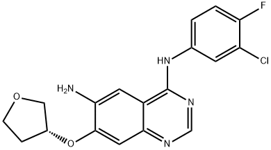 4,6-Quinazolinediamine, N4-(3-chloro-4-fluorophenyl)-7-[[(3R)-tetrahydro-3-furanyl]oxy]- Structure