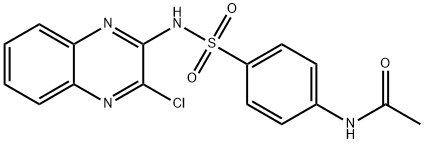 N-(4-{[(3-클로로퀴녹살린-2-YL)아미노]술포닐}페닐)아세트아미드 구조식 이미지