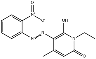 1-Ethyl-6-hydroxy-4-methyl-5-(2-nitrophenylazo)-2(1H)-pyridone 구조식 이미지