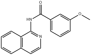 N-(1-이소퀴놀릴)-3-메톡시벤즈아미드 구조식 이미지