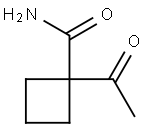 Cyclobutanecarboxamide, 1-acetyl- (9CI) Structure