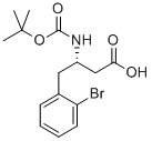 BOC-(S)-3-AMINO-4-(2-BROMO-PHENYL)-BUTYRIC ACID Structure