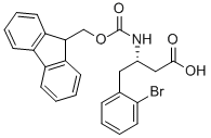 FMOC-(S)-3-AMINO-4-(2-BROMO-PHENYL)-BUTYRIC ACID 구조식 이미지