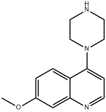 7-METHOXY-4-(PIPERAZIN-1-YL)QUINOLINE Structure