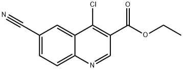 4-CHLORO-6-CYANO-QUINOLINE-3-CARBOXYLIC ACID ETHYL ESTER Structure
