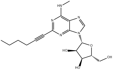 2-(1-HEXYNYL)-N-METHYLADENOSINE Structure