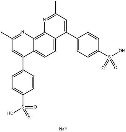 disodium 4,4'-(2,9-dimethyl-1,10-phenanthroline-4,7-diyl)bis(benzenesulphonate) Structure