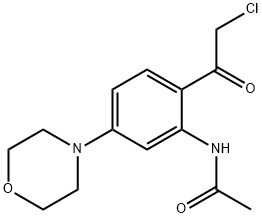 Acetamide,  N-[2-(chloroacetyl)-5-(4-morpholinyl)phenyl]-  (9CI) Structure