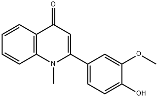 2-(4-Hydroxy-3-methoxyphenyl)-1-methylquinolin-4(1H)-one 구조식 이미지