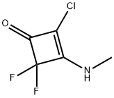 2-Cyclobuten-1-one,  2-chloro-4,4-difluoro-3-(methylamino)- Structure