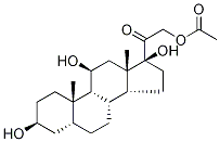 3β,11β,17,21-tetrahydroxy-5β-pregnan-20-one 21-Acetate 구조식 이미지