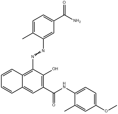 4-[(5-carbamoyl-o-tolyl)azo]-3-hydroxy-2'-methyl-2-naphth-p-anisidide 구조식 이미지