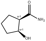 CIS-2-HYDROXY-1-CYCLOPENTANECARBOXAMIDE Structure