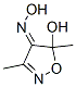 4(5H)-Isoxazolone, 5-hydroxy-3,5-dimethyl-, oxime (9CI) Structure