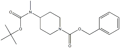 4-(N-TERT-BUTOXYCARBONYL-N-METHYLAMINO)PIPERIDINE-1-CARBOXYLIC ACID BENZYL ESTER Structure