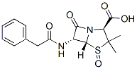 [2S-(2alpha,5alpha,6beta)]-3,3-dimethyl-7-oxo-6-(phenylacetamido)-4-thia-1-azabicyclo[3.2.0]heptane-2-carboxylic acid 4-oxide Structure