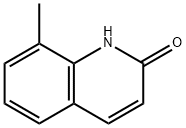 2-Hydroxy-8-methylquinoline 구조식 이미지