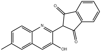 2-(3-Hydroxy-6-methylquinolin-2-yl)-1,3-indanedione 구조식 이미지