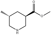 3-Piperidinecarboxylicacid,5-methyl-,methylester,(3R,5R)-(9CI) Structure