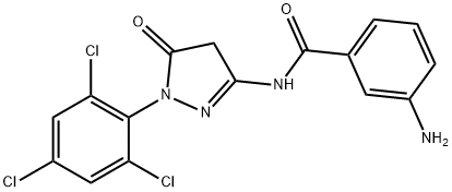 1-(2,4,6-Trichlorophenyl)-3-(3-aminobenzamido)-5-pyrazolone 구조식 이미지
