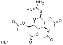 2-(2,3,4,6-테트라-오-아세틸-베타-D-글루코피라노실)-2-티오프세우도우레아하이드로브로마이드 구조식 이미지