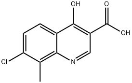 7-CHLORO-4-HYDROXY-8-METHYLQUINOLINE-3-CARBOXYLIC ACID Structure