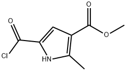 1H-Pyrrole-3-carboxylic acid, 5-(chlorocarbonyl)-2-methyl-, methyl ester (9CI) Structure