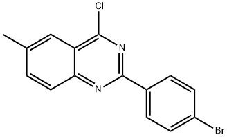 2-(4-브로모-페닐)-4-클로로-6-메틸-퀴나졸린 구조식 이미지